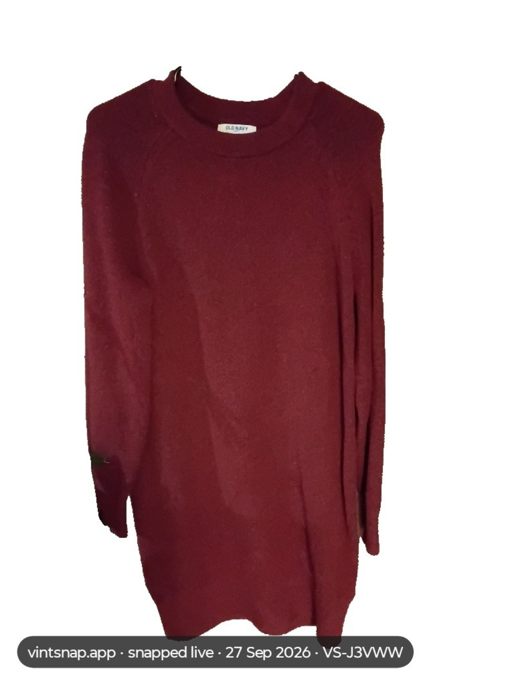Old Navy Women's Deep Burgundy Scoop-Neck Sweater